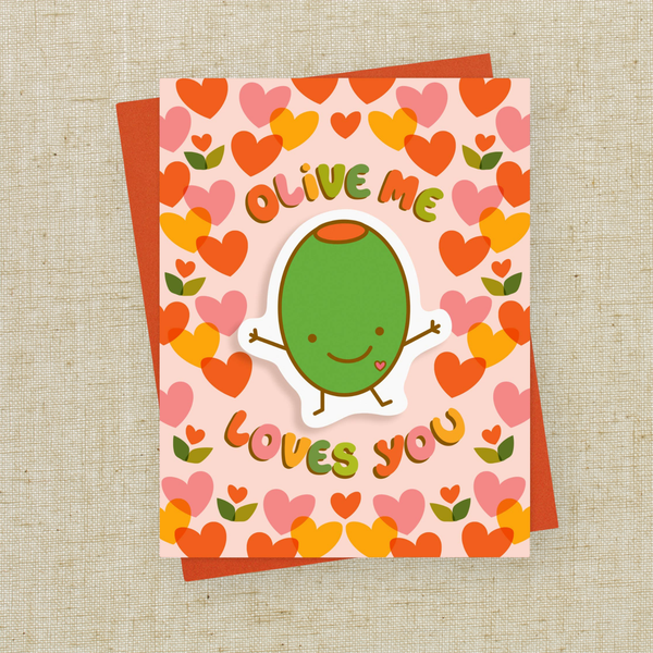 Olive Love Sticker Card