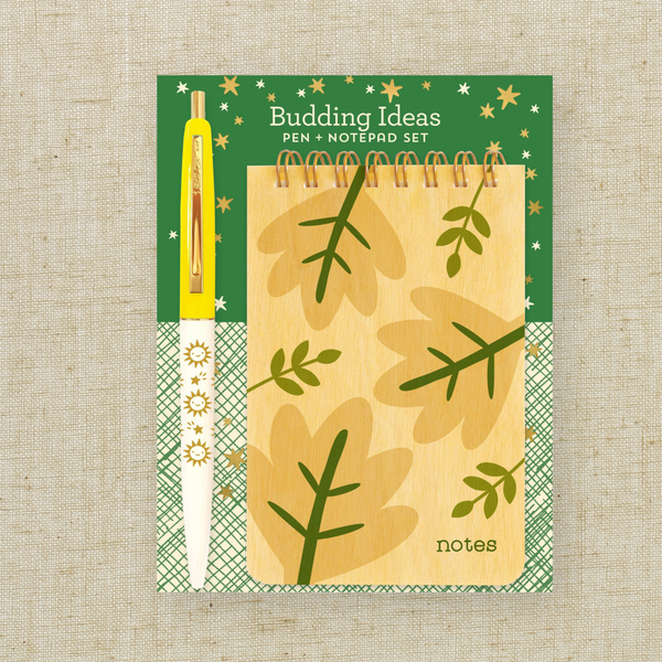 Budding Ideas Gift Set - Mini Notepad & Pen