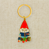 Reading Gnome Enamel Keychain