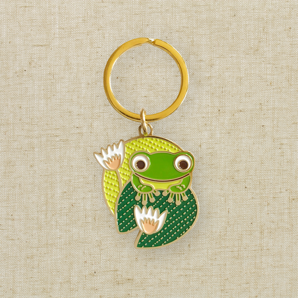 Frog Enamel Keychain
