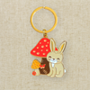 Bunny Rabbit Enamel Keychain