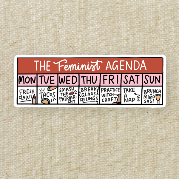 The Feminist Agenda Vinyl Sticker