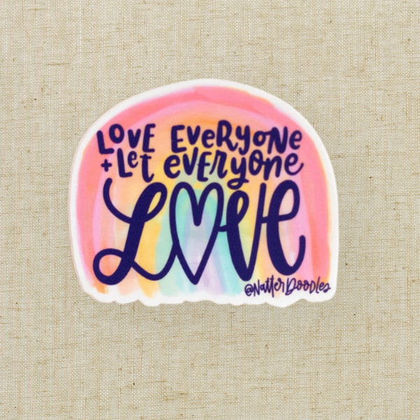 Love Everyone Rainbow Sticker