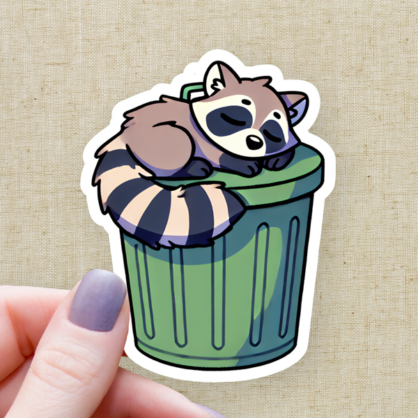 Sleeping Raccoon Sticker