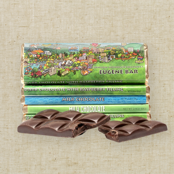 Eugene Bar Dark Chocolate with Raspberry Filling