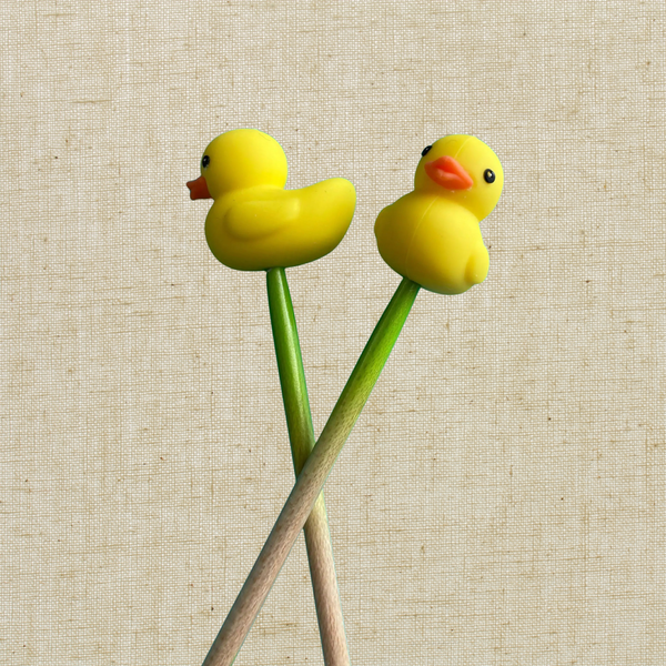 Yellow Rubber Ducks Knitting Needle Point Protectors