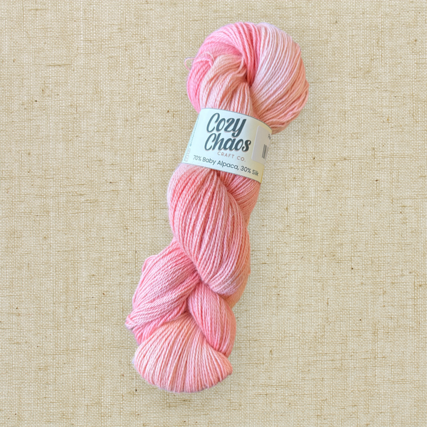Peony Baby Silk Yarn | 70% Baby Alpaca, 30% Silk | Botanical Collection
