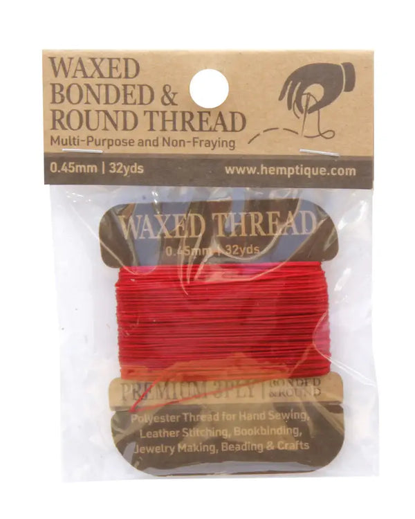 MULTI-PURPOSE 0.45MM WAXED BONDED ROUND POLY THREAD CARD