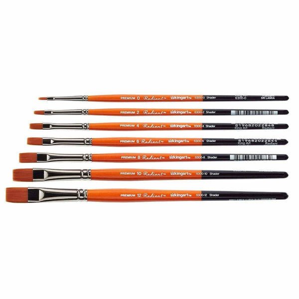 Radiant™ 6300 Flat Golden Synthetic Brush Set - 7 pc