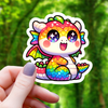 Glitter Pride Dragon Sticker