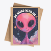 Be Weird Alien Greeting Card