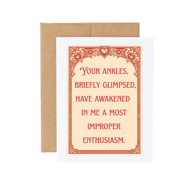 Victorian Pick up Line Love Card 