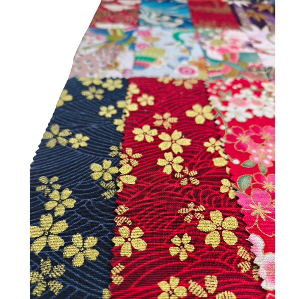40-Piece Cotton 2.5'' x 10'' Mini Strips - Crimson Garden Collection