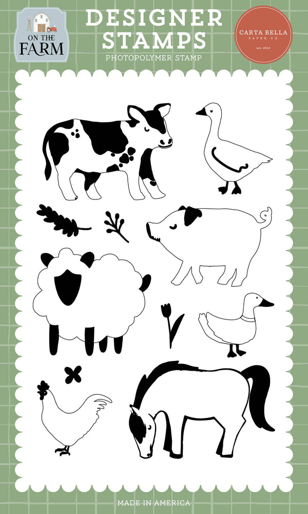 On The Farm: Farm Animals Stamp Set