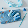 Cotton Thread Set - Teals! For Quilting and Sewing - 8 Spools, 4 Colors, 180 Yards Each