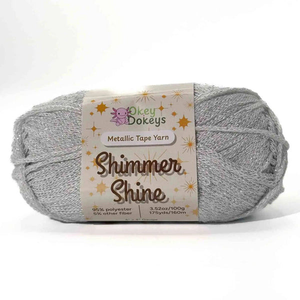 Metallic Shimmer Ribbon Yarn – Lightweight Tube Tape Yarn for Crochet Bags, Accessories & Decorative Projects (100g)