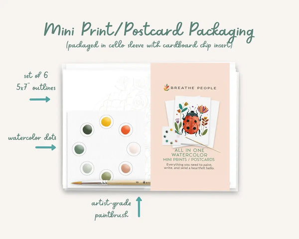 All in One Watercolor Postcards: Desert Blooms