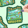 Oregon Map Vinyl Sticker