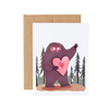 Bigfoot Love Greeting Card 