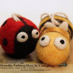Bee & Ladybug – DIY Needle Felting Kit