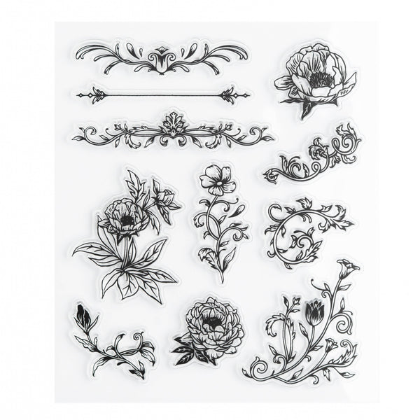 Antique Floral Acrylic Stamps