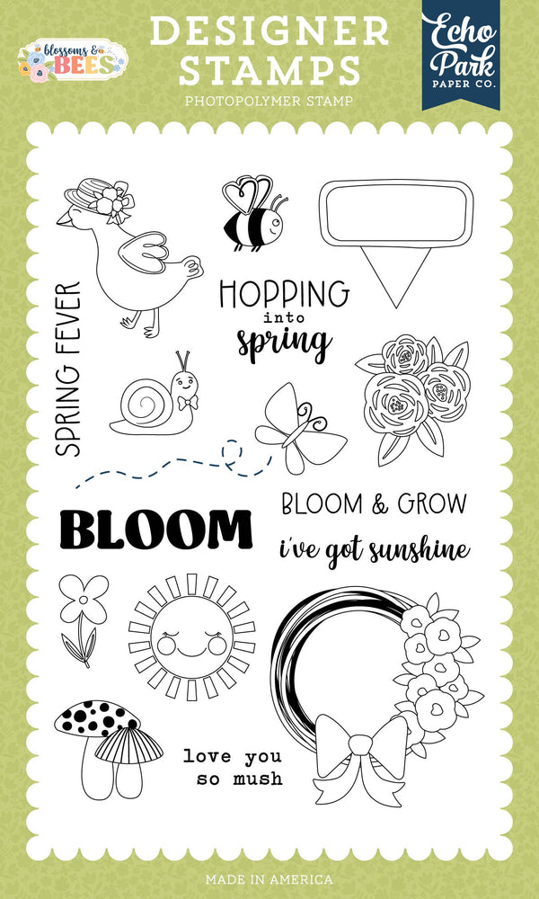 Blossoms And Bees: Love You So Mush Stamp Set