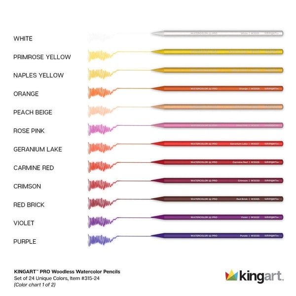 PRO Woodless Watercolor Pencils 24 Colors
