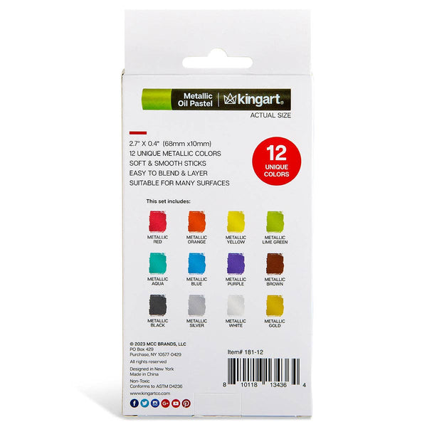 Oil Pastels - 12 Metallic Colors
