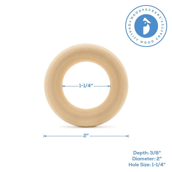 Wooden Ring - 1 1/2” & 2”