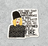 Schitt's Creek Moira Rose Ember vinyl sticker