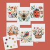 All-in-One Watercolor Postcards: Folk Art