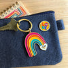 Rainbow Enamel Keychain