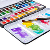PRO Watercolor Half Pans in Metal Box - 48 Colors & Water Brush Pen