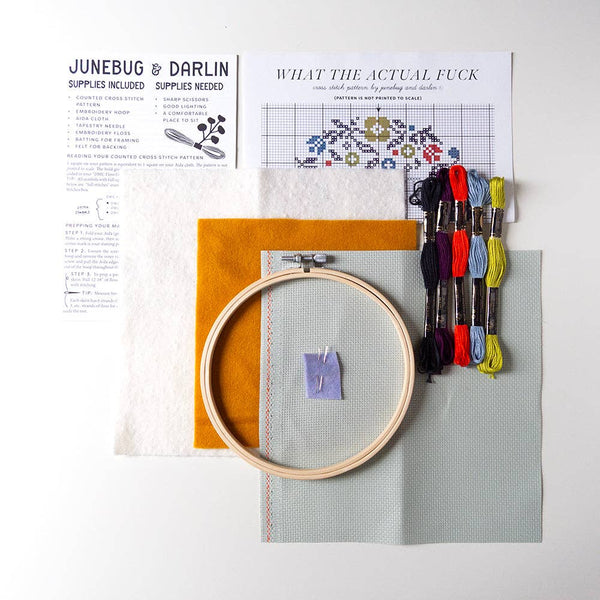 What the Actual Fuck Cross Stitch Kit