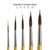 Original Gold® 9035 Round Needle Point Brush Set - 5 pcs