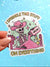 I Sprinkle This Stuff | Funny Cowboy Skeleton Holo Sticker