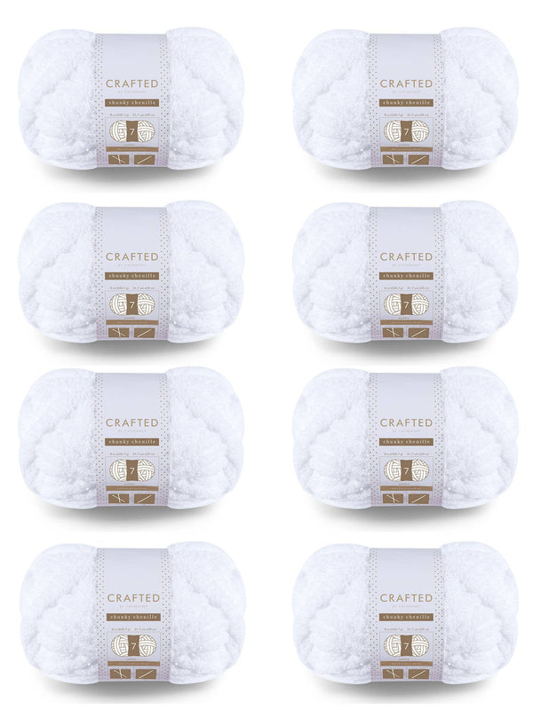 Chunky Chenill Yarn | 8oz/227g | Jumbo #7 | Pack of 8