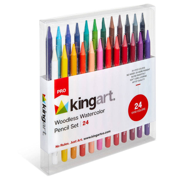 PRO Woodless Watercolor Pencils 24 Colors