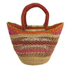 African Bolga Baskets : Open Weave Mini Tote (G-133W)