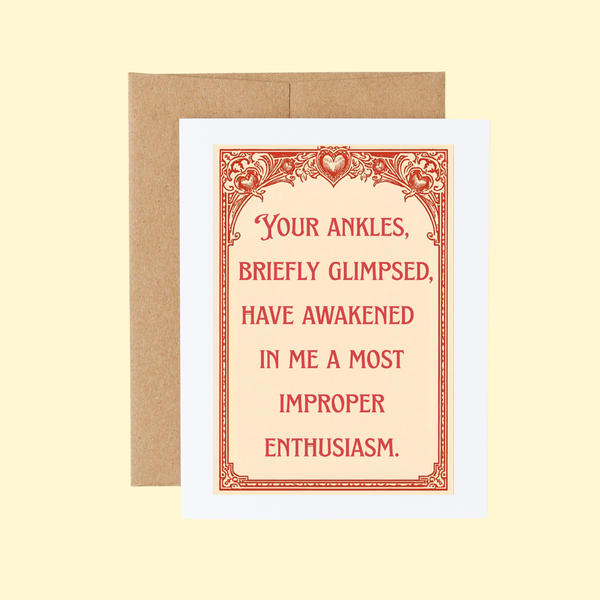 Victorian Pick up Line Love Card 
