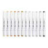 PRO Double-Ended Alcohol Markers - 12 Neutral Colors