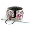 Vintage Tapestry Ceramic Yarn Bowl
