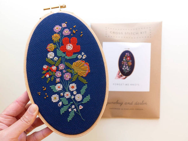 Forget-Me-Knots Cross Stitch Kit