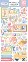 Bunnies And Baskets 6x13 Chipboard Accents