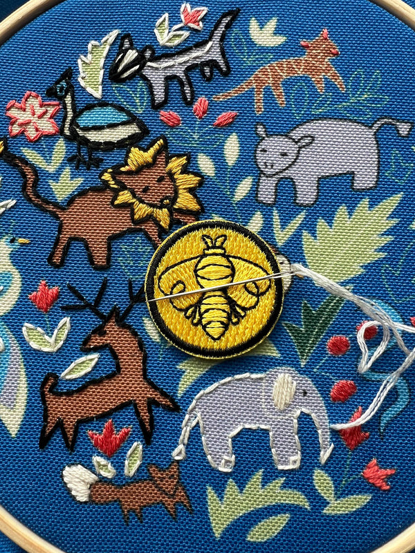 Bee Embroidery Needle Minder