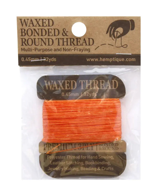 MULTI-PURPOSE 0.45MM WAXED BONDED ROUND POLY THREAD CARD