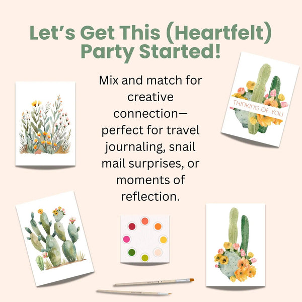 All-in-One Watercolor Postcards: Folk Art