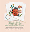All-in-One Watercolor Postcards: Folk Art