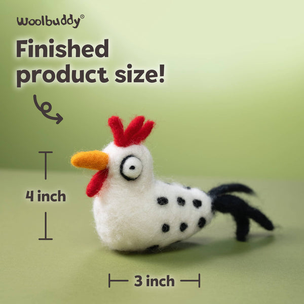 Chicken Needle Felting Kit – Beginner DIY Wool Craft Gift