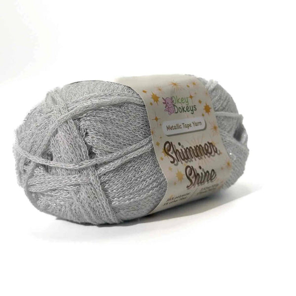 Metallic Shimmer Ribbon Yarn – Lightweight Tube Tape Yarn for Crochet Bags, Accessories & Decorative Projects (100g)